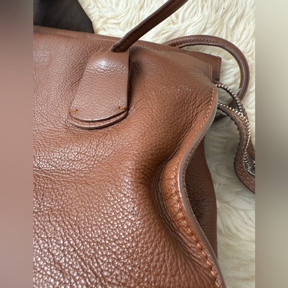 Tod's Camel Brown Pebbled Leather Tote - Picture 7 of 7